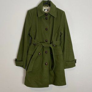 J. Crew Green Trench Coat